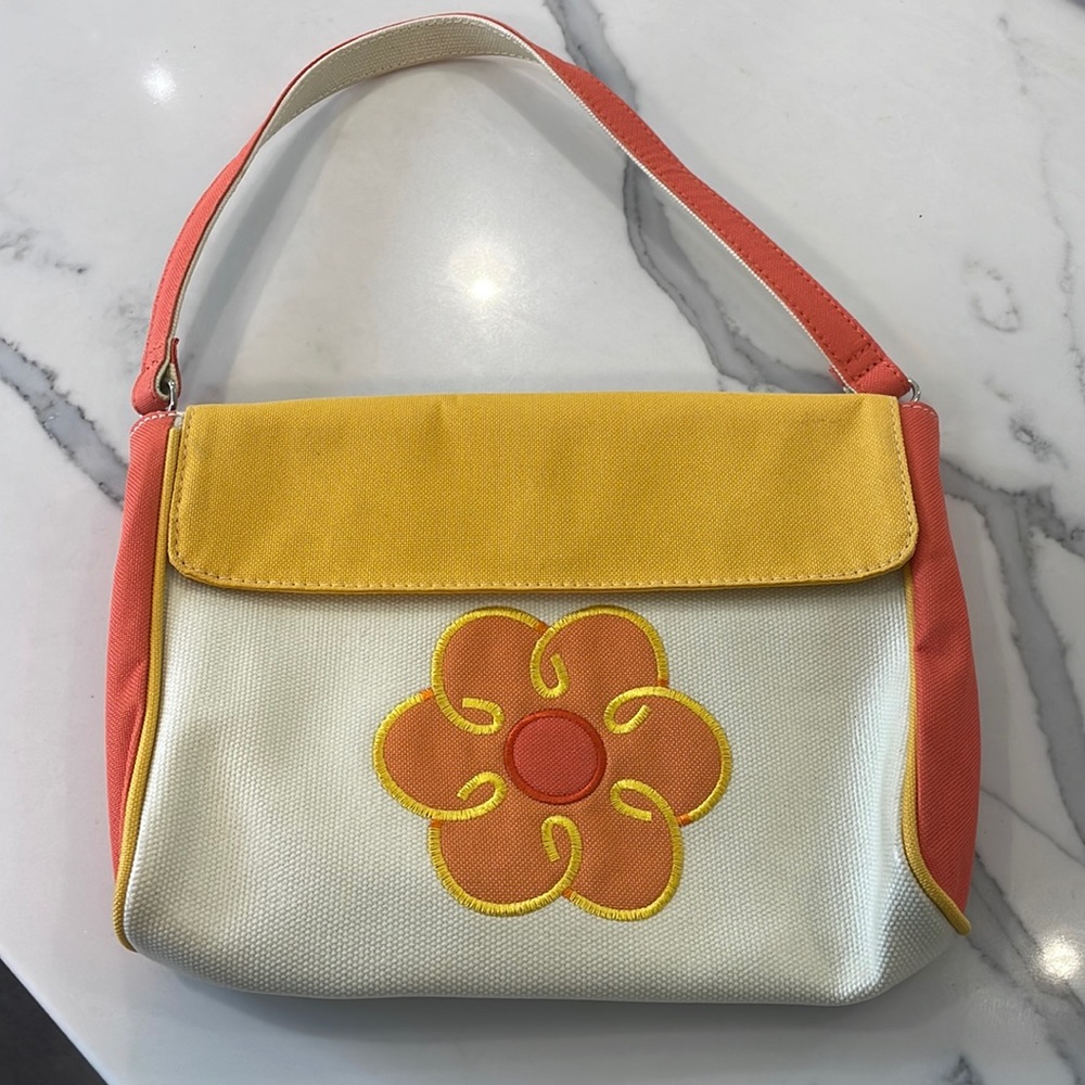 NWOT orange flower handbag